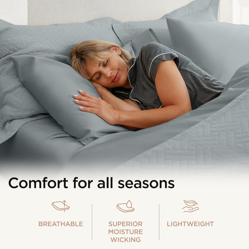 Threadmill Luxury Cotton Blankets for King Size Bed | All-Season Cozy 100% Cotton King Size Blanket | Jacquard Soft & Lightweight Coverlet fits California King Size Bed, 104x92 | Scottish Grey - Image 4
